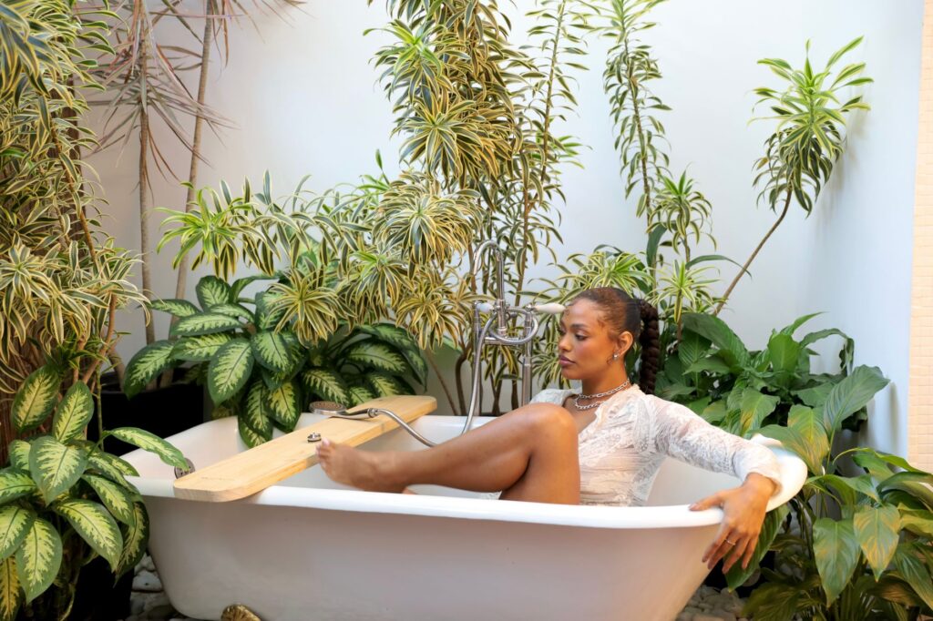 Peaceful spa atmosphere with natural light and serene setting